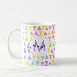 Colourful Triangle Watercolor Pattern Coffee Mug