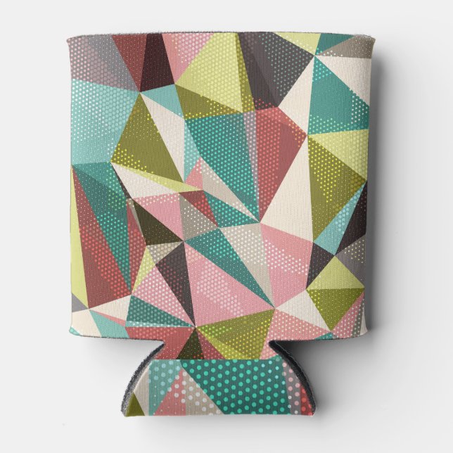 Colourful Triangles, Abstract Geometric Shapes. Can Cooler (Front)