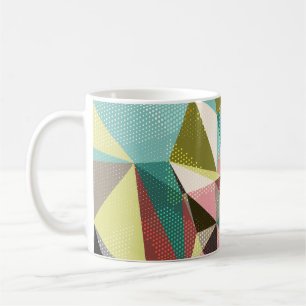 Colourful Triangles, Abstract Geometric Shapes. Coffee Mug