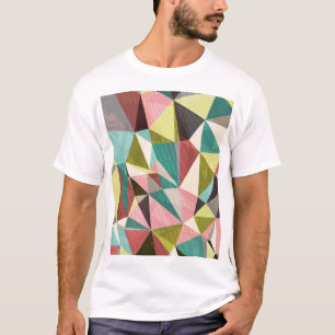Colourful Triangles, Abstract Geometric Shapes. T-Shirt