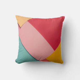 Colourful triangles background cushion