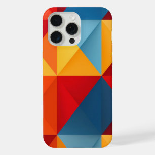 Colourful triangles background iPhone 15 pro max case