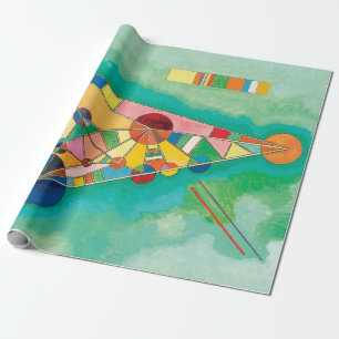 Colourful Triangles by Wassily Kandinsky Wrapping Paper