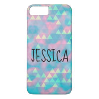 Colourful Triangles Cloudy Blue