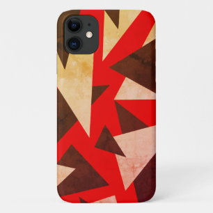 Colourful Triangles Elegant Geometric Red Pattern Case-Mate iPhone Case