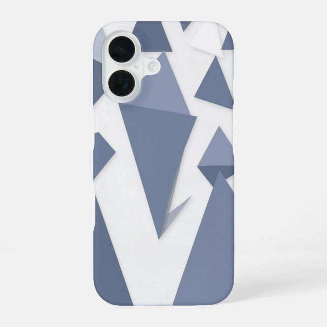 Colourful Triangles iPhone 16 Case (Back)