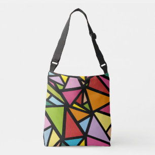 Colourful triangles pattern 3 crossbody bag