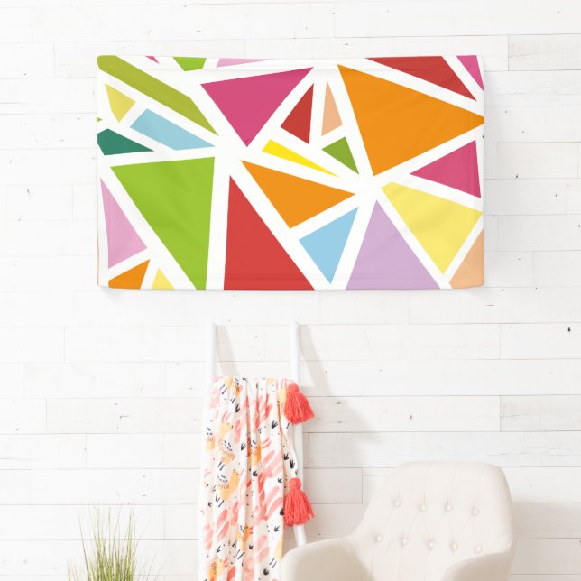 Colourful triangles pattern 4 banner (Insitu)