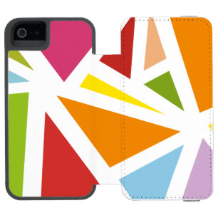 Colourful triangles pattern 4 incipio watson™ iPhone 5 wallet case