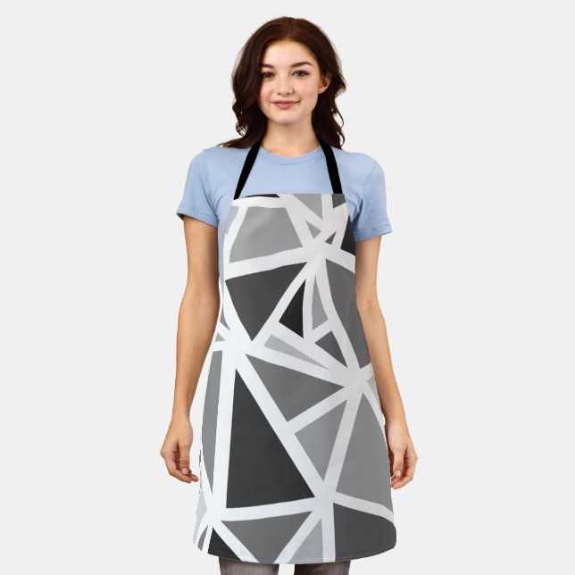 Colourful triangles pattern 5 apron (Worn)