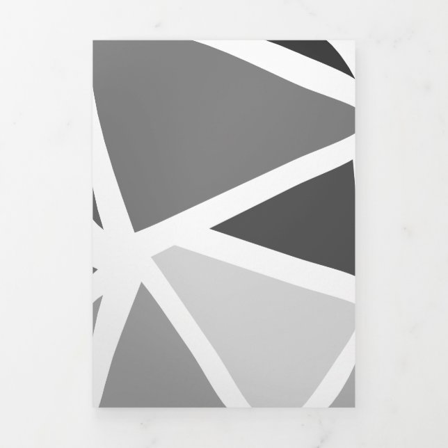 Colourful triangles pattern 5 Tri-Fold holiday card (Cover)