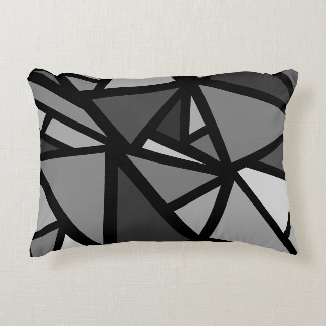 Colourful triangles pattern 6 decorative cushion (Front)