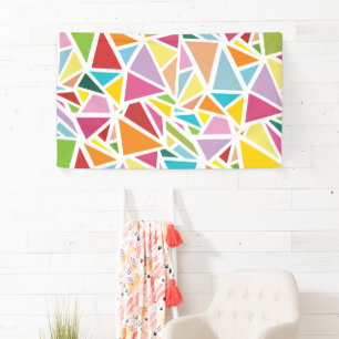 Colourful triangles pattern banner