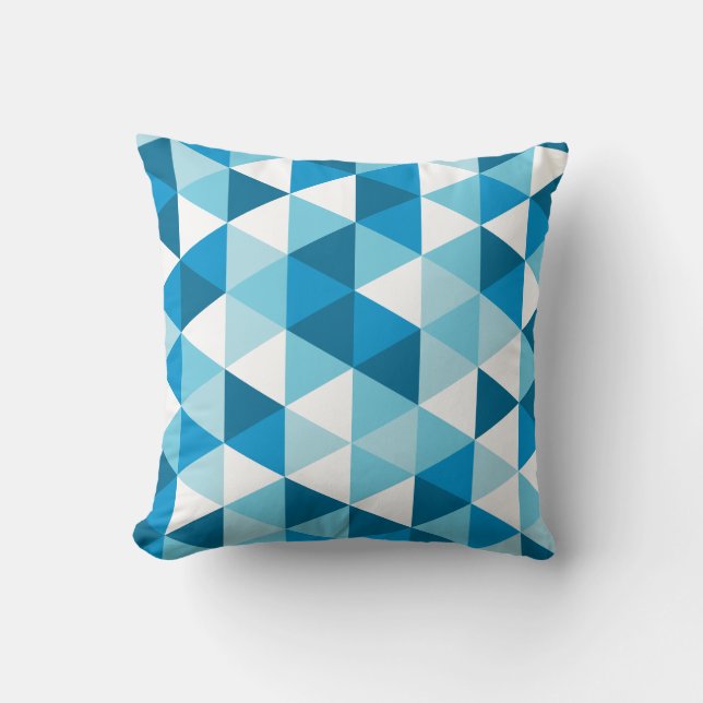 Colourful Triangles Pattern Cushion (Front)