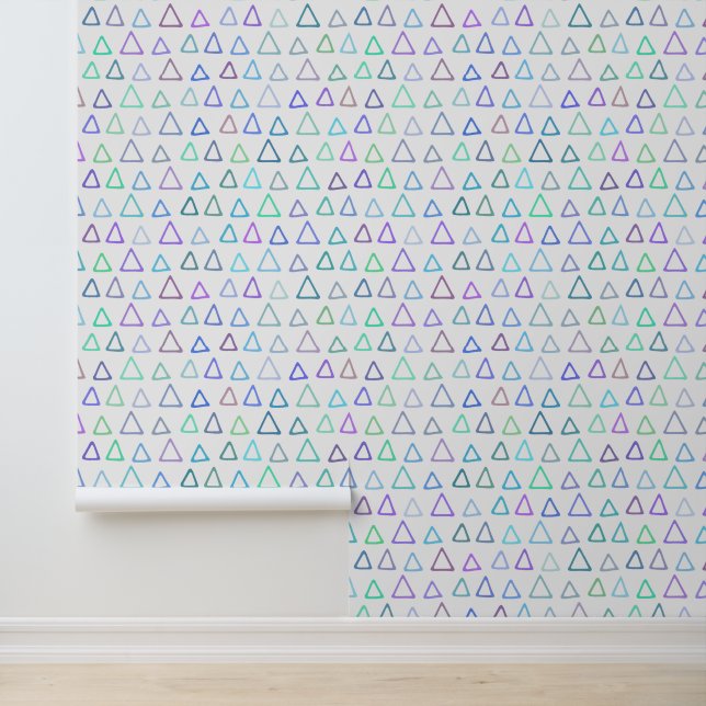 Colourful Triangles Pattern Wallpaper (Application)