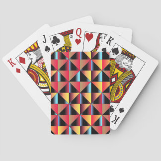Colourful triangles playing cards
