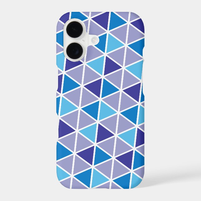 Colourful triangles tessellation in cool blue (Back)