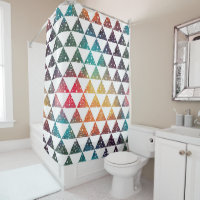 Colourful Triangles White Stars & Sparkles