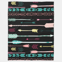 Colourful Tribal Arrows Assortment Over Black