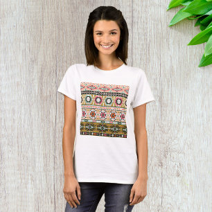 Colourful Tribal Aztec Pattern Boho Geometric  T-Shirt