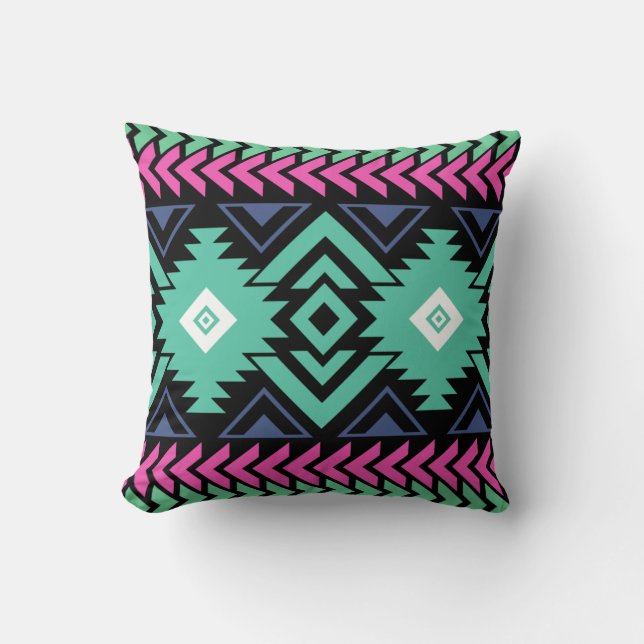 Colourful tribal cushion (Front)