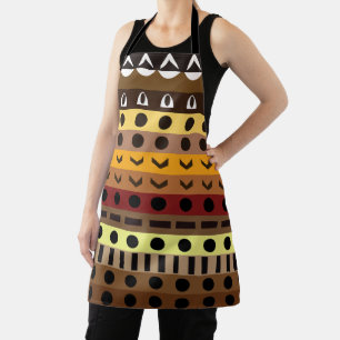 Colourful Tribal Deco Art Pattern Apron
