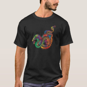 Colourful Tribal Dragon T-Shirt