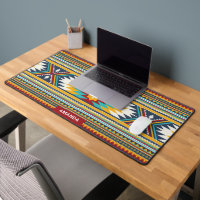 Colourful tribal ethnic geometric pattern monogram