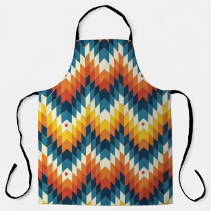Colourful tribal ethnic seamless pattern apron