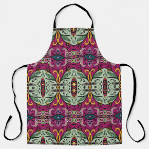 Colourful tribal ethnic seamless pattern apron