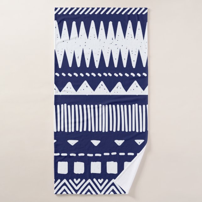 Colourful tribal ethnic seamless pattern bath towel (Bath Towel)