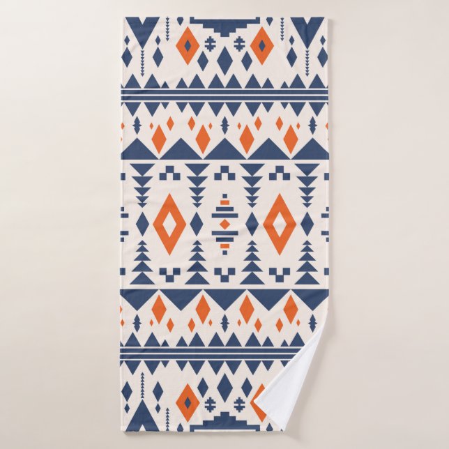 Colourful tribal ethnic seamless pattern bath towel (Bath Towel)
