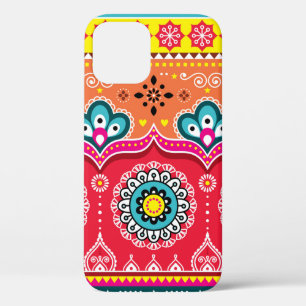 Colourful tribal ethnic seamless pattern iPhone 12 case