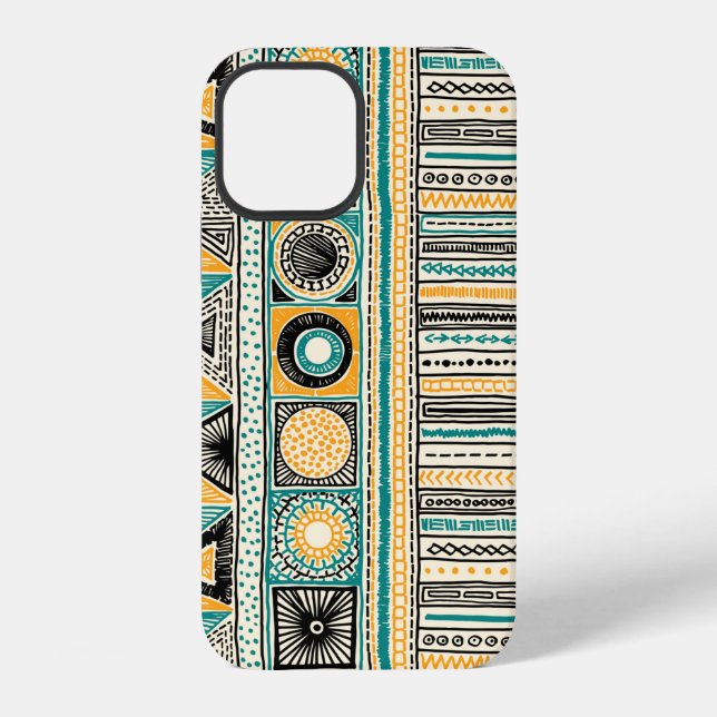 Colourful tribal ethnic seamless pattern iPhone case (Back)