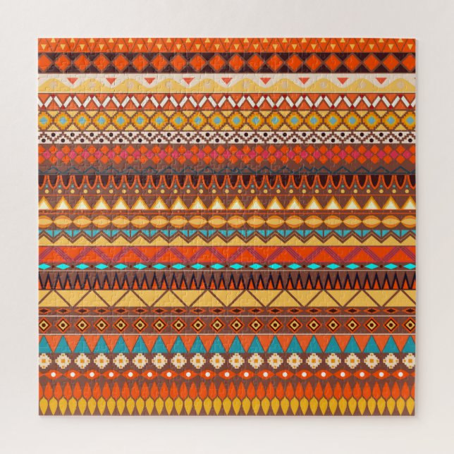 Colourful tribal ethnic seamless pattern. jigsaw puzzle (Vertical)