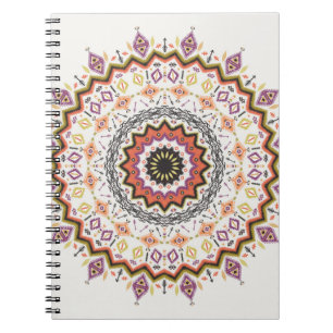 Colourful tribal ethnic seamless pattern notebook