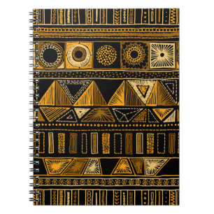 Colourful tribal ethnic seamless pattern notebook