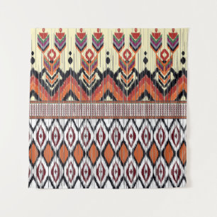 Colourful tribal ethnic seamless pattern tapestry
