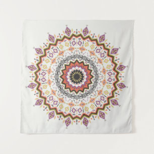 Colourful tribal ethnic seamless pattern tapestry