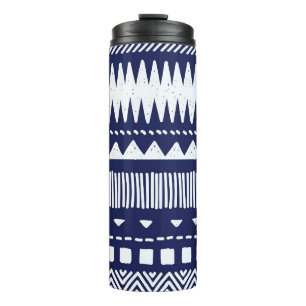 Colourful tribal ethnic seamless pattern thermal tumbler