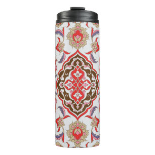 Colourful tribal ethnic seamless pattern thermal tumbler