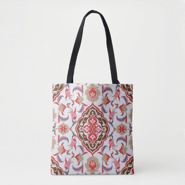 Colourful tribal ethnic seamless pattern tote bag (Front)