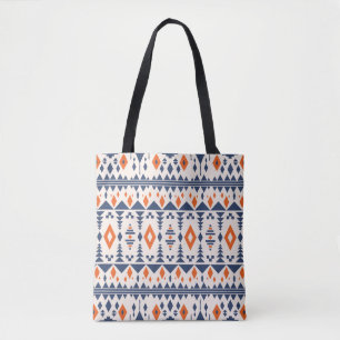 Colourful tribal ethnic seamless pattern tote bag