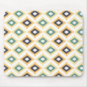 Colourful Tribal Geometric Pattern 2a Mouse Pad