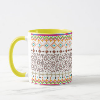 Colourful Tribal Geometric Pattern Mug