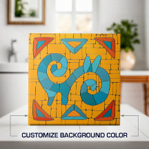 Colourful Tribal Mosaic Art