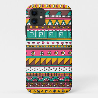 Colourful Tribal pattern iPhone 11 Case