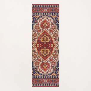 Colourful tribal rug design yoga mat