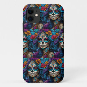 Colourful Tribute: Day of the Dead Makeup Artistry Case-Mate iPhone Case