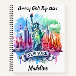 Colourful tribute to NYC's sunset skyline Notebook